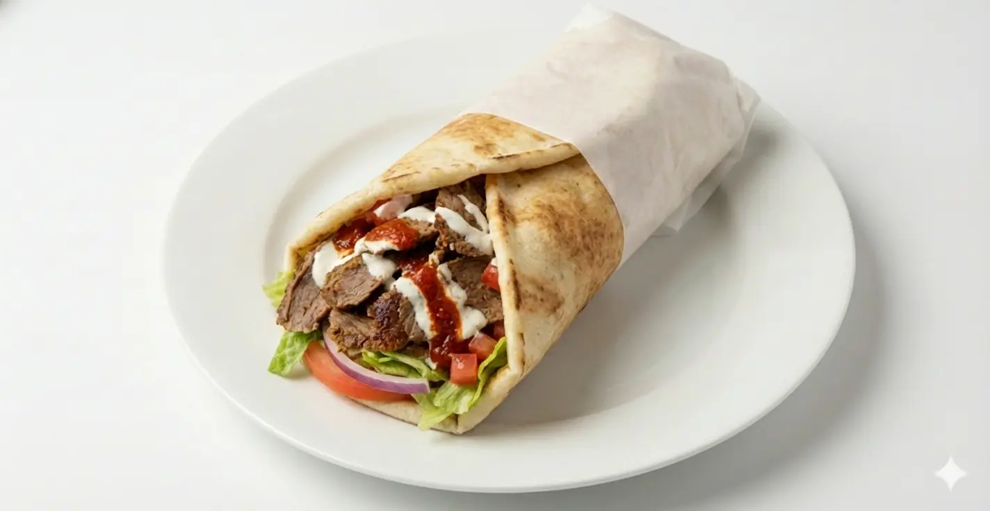 Delicious Lamb Shawarma Wrap at King of Shawarma in Calgary, AB